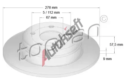 TOPRAN Brzdov kotou COATED TPR 401 905, 401 905