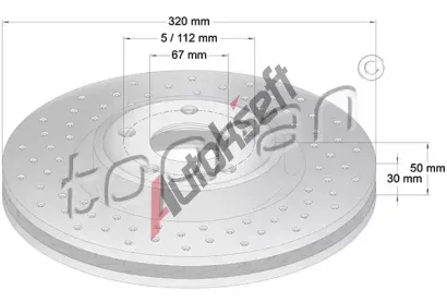 TOPRAN Brzdov kotou COATED - 320 mm TPR 408 931, 408 931