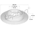 Brzdový kotouč TOPRAN ‐ TPR 501 015 Brzdový kotouč TOPRAN ‐ TPR 501 015