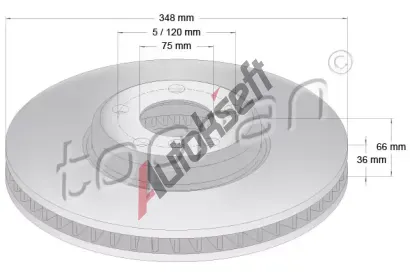 TOPRAN Brzdov kotou COATED - 348 mm TPR 502 239, 502 239