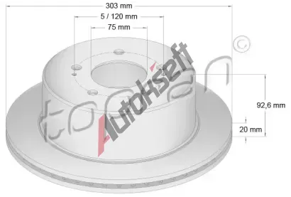 TOPRAN Brzdov kotou COATED - 303 mm TPR 821 218, 821 218
