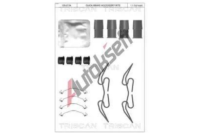 TRISCAN Sada psluenstv obloen kotouov brzdy TRI 8105 291633, 8105 291633