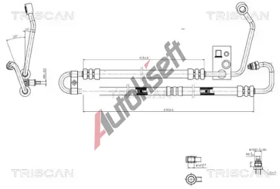 TRISCAN Hydraulická hadice řízení TRI 8516 11004, 8516 11004 TRISCAN Hydraulická hadice řízení TRI 8516 11004, 8516 11004
