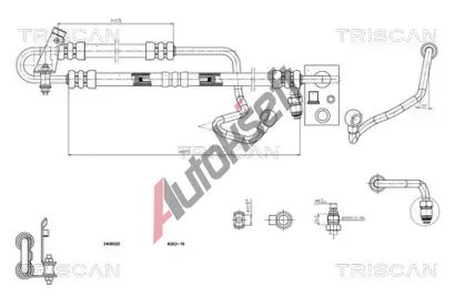 TRISCAN Hydraulická hadice řízení TRI 8516 11013, 8516 11013 TRISCAN Hydraulická hadice řízení TRI 8516 11013, 8516 11013