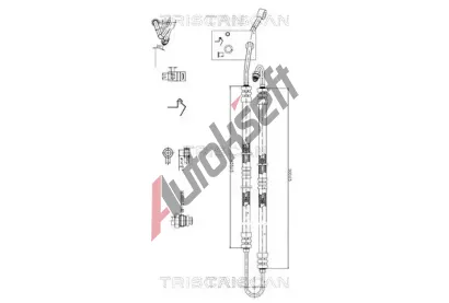 TRISCAN Hydraulická hadice řízení TRI 8516 11036, 8516 11036 TRISCAN Hydraulická hadice řízení TRI 8516 11036, 8516 11036