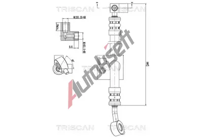 TRISCAN Hydraulická hadice řízení TRI 8516 14002, 8516 14002 TRISCAN Hydraulická hadice řízení TRI 8516 14002, 8516 14002