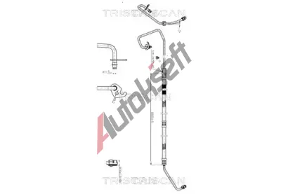 TRISCAN Hydraulická hadice řízení TRI 8516 16009, 8516 16009 TRISCAN Hydraulická hadice řízení TRI 8516 16009, 8516 16009