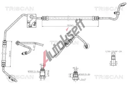 TRISCAN Hydraulick� hadice ��zen� TRI 8516 25001, 8516 25001