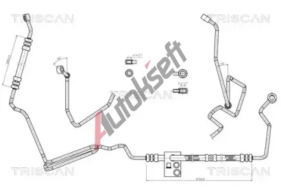 TRISCAN Hydraulická hadice řízení TRI 8516 29005, 8516 29005 TRISCAN Hydraulická hadice řízení TRI 8516 29005, 8516 29005