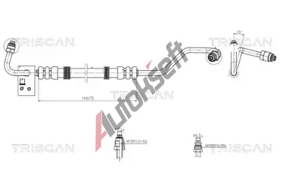 TRISCAN Hydraulická hadice řízení TRI 8516 29044, 8516 29044 TRISCAN Hydraulická hadice řízení TRI 8516 29044, 8516 29044