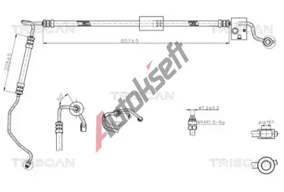 TRISCAN Hydraulická hadice řízení TRI 8516 43008, 8516 43008 TRISCAN Hydraulická hadice řízení TRI 8516 43008, 8516 43008