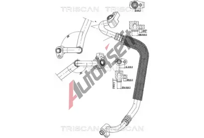 TRISCAN Vysokotlaké / nízkotlaké vedení klimatizace TRI 9010 16001, 9010 16001 TRISCAN Vysokotlaké / nízkotlaké vedení klimatizace TRI 9010 16001, 9010 16001