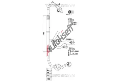 TRISCAN Vysokotlaké / nízkotlaké vedení klimatizace TRI 9010 16002, 9010 16002 TRISCAN Vysokotlaké / nízkotlaké vedení klimatizace TRI 9010 16002, 9010 16002