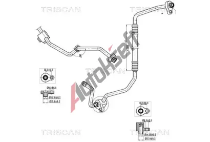 TRISCAN Vysokotlaké / nízkotlaké vedení klimatizace TRI 9010 16009, 9010 16009 TRISCAN Vysokotlaké / nízkotlaké vedení klimatizace TRI 9010 16009, 9010 16009