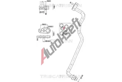 TRISCAN Vysokotlaké / nízkotlaké vedení klimatizace TRI 9010 16018, 9010 16018 TRISCAN Vysokotlaké / nízkotlaké vedení klimatizace TRI 9010 16018, 9010 16018