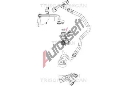 TRISCAN Vysokotlaké / nízkotlaké vedení klimatizace TRI 9010 16026, 9010 16026 TRISCAN Vysokotlaké / nízkotlaké vedení klimatizace TRI 9010 16026, 9010 16026