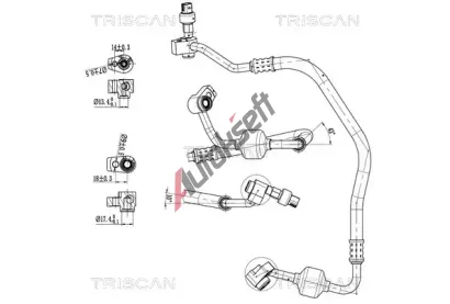 TRISCAN Vysokotlaké / nízkotlaké vedení klimatizace TRI 9010 16036, 9010 16036 TRISCAN Vysokotlaké / nízkotlaké vedení klimatizace TRI 9010 16036, 9010 16036