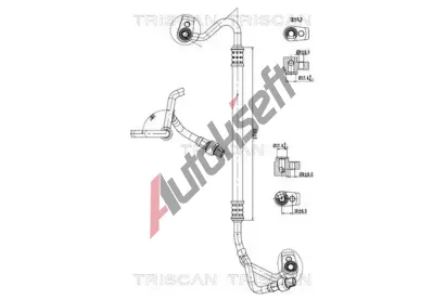 TRISCAN Vysokotlaké / nízkotlaké vedení klimatizace TRI 9010 16041, 9010 16041 TRISCAN Vysokotlaké / nízkotlaké vedení klimatizace TRI 9010 16041, 9010 16041