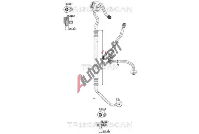 TRISCAN Vysokotlaké / nízkotlaké vedení klimatizace TRI 9010 16050, 9010 16050 TRISCAN Vysokotlaké / nízkotlaké vedení klimatizace TRI 9010 16050, 9010 16050