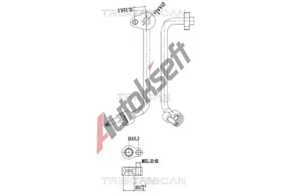 TRISCAN Vysokotlaké / nízkotlaké vedení klimatizace TRI 9010 16070, 9010 16070 TRISCAN Vysokotlaké / nízkotlaké vedení klimatizace TRI 9010 16070, 9010 16070