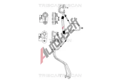 TRISCAN Vysokotlaké / nízkotlaké vedení klimatizace TRI 9010 24008, 9010 24008 TRISCAN Vysokotlaké / nízkotlaké vedení klimatizace TRI 9010 24008, 9010 24008
