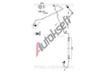 TRISCAN Vysokotlaké / nízkotlaké vedení klimatizace TRI 9010 28046, 9010 28046 TRISCAN Vysokotlaké / nízkotlaké vedení klimatizace TRI 9010 28046, 9010 28046