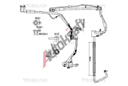 TRISCAN Vysokotlaké / nízkotlaké vedení klimatizace TRI 9010 28098, 9010 28098 TRISCAN Vysokotlaké / nízkotlaké vedení klimatizace TRI 9010 28098, 9010 28098