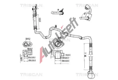 TRISCAN Vysokotlaké / nízkotlaké vedení klimatizace TRI 9010 29001, 9010 29001 TRISCAN Vysokotlaké / nízkotlaké vedení klimatizace TRI 9010 29001, 9010 29001