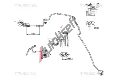 TRISCAN Vysokotlaké / nízkotlaké vedení klimatizace TRI 9010 29015, 9010 29015 TRISCAN Vysokotlaké / nízkotlaké vedení klimatizace TRI 9010 29015, 9010 29015