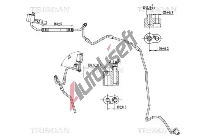 TRISCAN Vysokotlaké / nízkotlaké vedení klimatizace TRI 9010 29016, 9010 29016 TRISCAN Vysokotlaké / nízkotlaké vedení klimatizace TRI 9010 29016, 9010 29016