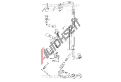 TRISCAN Vysokotlaké / nízkotlaké vedení klimatizace TRI 9010 29037, 9010 29037 TRISCAN Vysokotlaké / nízkotlaké vedení klimatizace TRI 9010 29037, 9010 29037