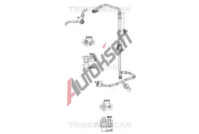TRISCAN Vysokotlaké / nízkotlaké vedení klimatizace TRI 9010 29044, 9010 29044 TRISCAN Vysokotlaké / nízkotlaké vedení klimatizace TRI 9010 29044, 9010 29044