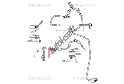 TRISCAN Vysokotlaké / nízkotlaké vedení klimatizace TRI 9010 29067, 9010 29067 TRISCAN Vysokotlaké / nízkotlaké vedení klimatizace TRI 9010 29067, 9010 29067