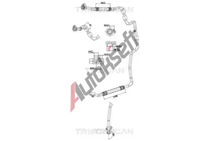TRISCAN Vysokotlaké / nízkotlaké vedení klimatizace TRI 9010 29091, 9010 29091 TRISCAN Vysokotlaké / nízkotlaké vedení klimatizace TRI 9010 29091, 9010 29091