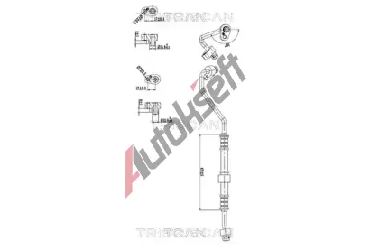 TRISCAN Vysokotlaké / nízkotlaké vedení klimatizace TRI 9010 29107, 9010 29107 TRISCAN Vysokotlaké / nízkotlaké vedení klimatizace TRI 9010 29107, 9010 29107