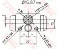 TRW Vlec kolov brzdy TRW BWB170, BWB170
