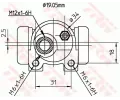 TRW Vlec kolov brzdy TRW BWD134, BWD134