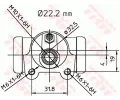 TRW Vlec kolov brzdy TRW BWH146, BWH146