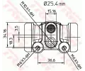 TRW Vlec kolov brzdy TRW BWL111, BWL111