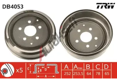 TRW Brzdov buben TRW DB4053, DB4053