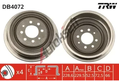 TRW Brzdov buben TRW DB4072, DB4072