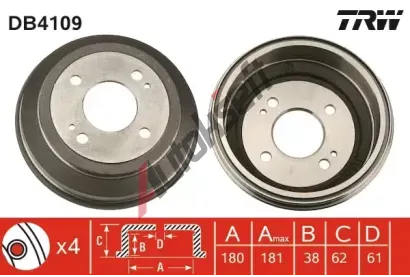 TRW Brzdov buben TRW DB4109, DB4109