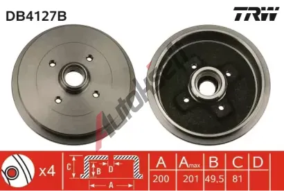TRW Brzdov buben TRW DB4127B, DB4127B