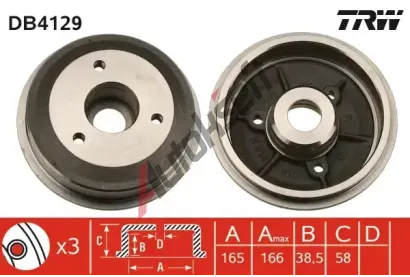 TRW Brzdov buben TRW DB4129, DB4129