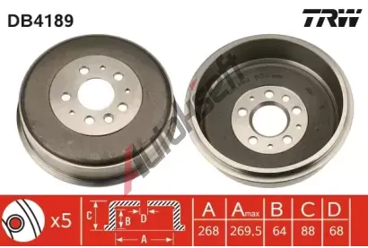 TRW Brzdov buben TRW DB4189, DB4189