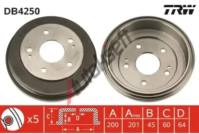 TRW Brzdov buben TRW DB4250, DB4250