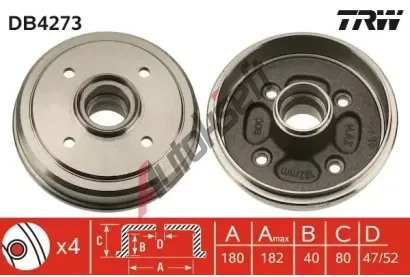 TRW Brzdov buben TRW DB4273, DB4273