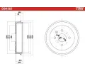 TRW Brzdov buben - 200 mm TRW DB4362, DB4362