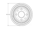 TRW Brzdov buben - 180 mm TRW DB4398, DB4398