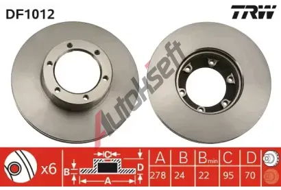 TRW Brzdov kotou - 278 mm TRW DF1012, DF1012